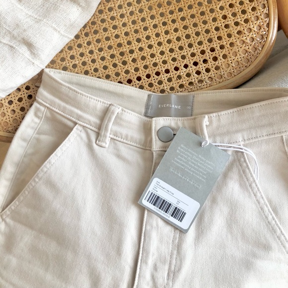 SOLD on Depop - Everlane Sandstone Straight Leg Crop Pants - Straight Leg Canvas - Picture 4 of 6